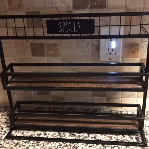Rae Dunn spices spice rack